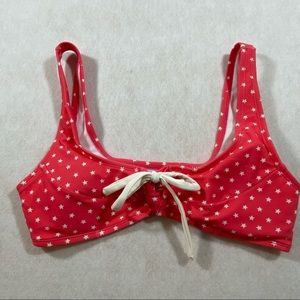 Sugar coast  Bikini Top swimsuit womens bikini bright pink/white polka b…